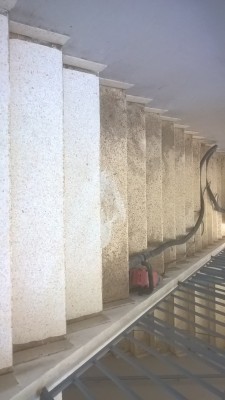 Escalier en granito en cours de rénovation